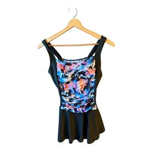 Colorful Patterned Swimsuit Dress